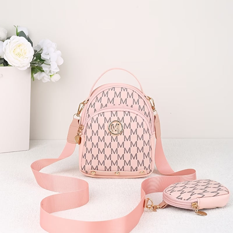 2pcs Set Trendy Crossbody Bag and Coin Purse