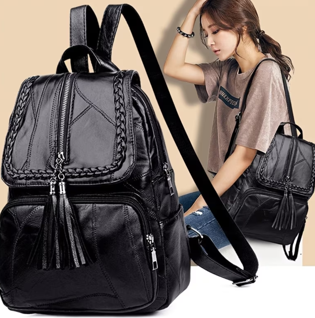 Ladies Backpack Soft Synthetic Leather Vintage Shoulder Bag
