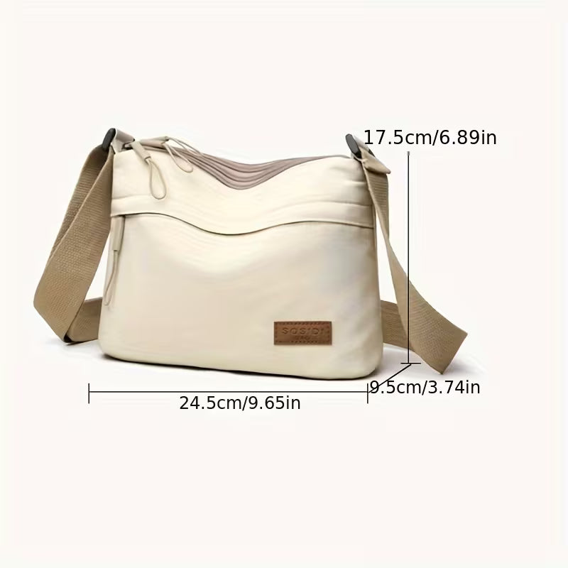Simple Solid Color Nylon Bag for Women