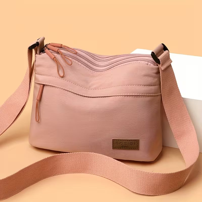 Simple Solid Color Nylon Bag for Women