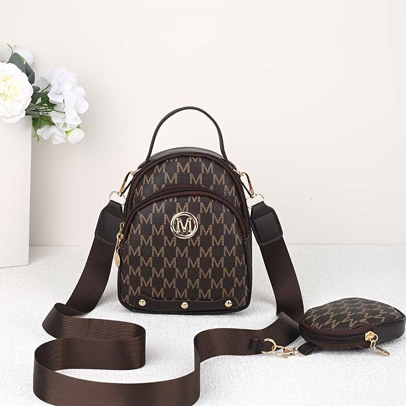 2pcs Set Trendy Crossbody Bag and Coin Purse