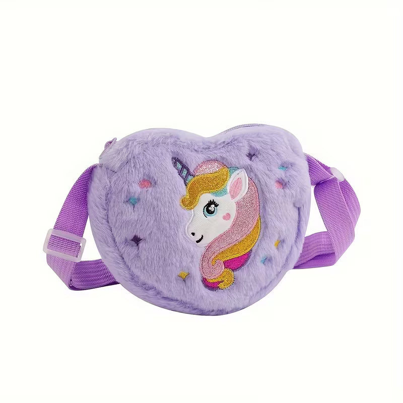 Youngsters's Cartoon Unicorn Shoulder Coin Purse