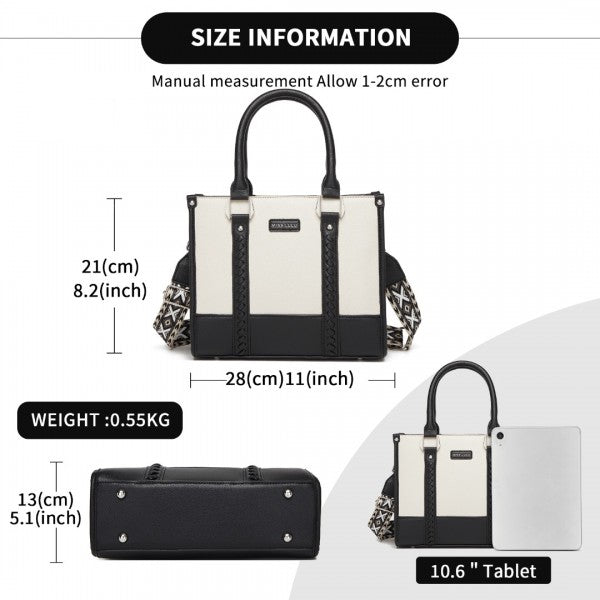 PU Leather Graceful Spacious Tote Bag