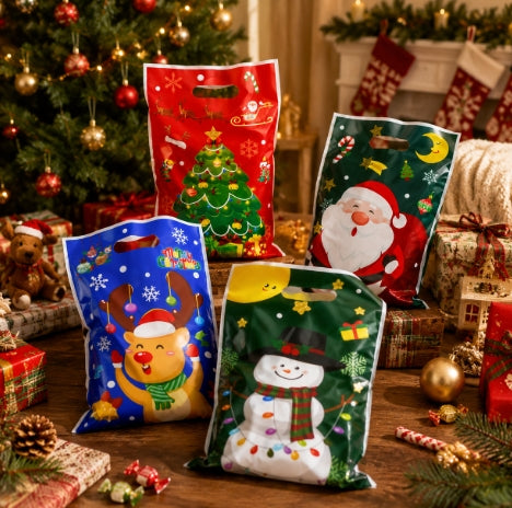 50pcs Christmas Gift Bags 4 Designs