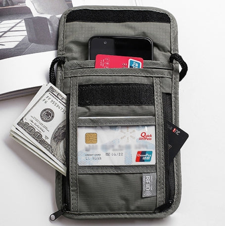 Security Neck Stash Pouch Wallet Bag with RFID Blocking