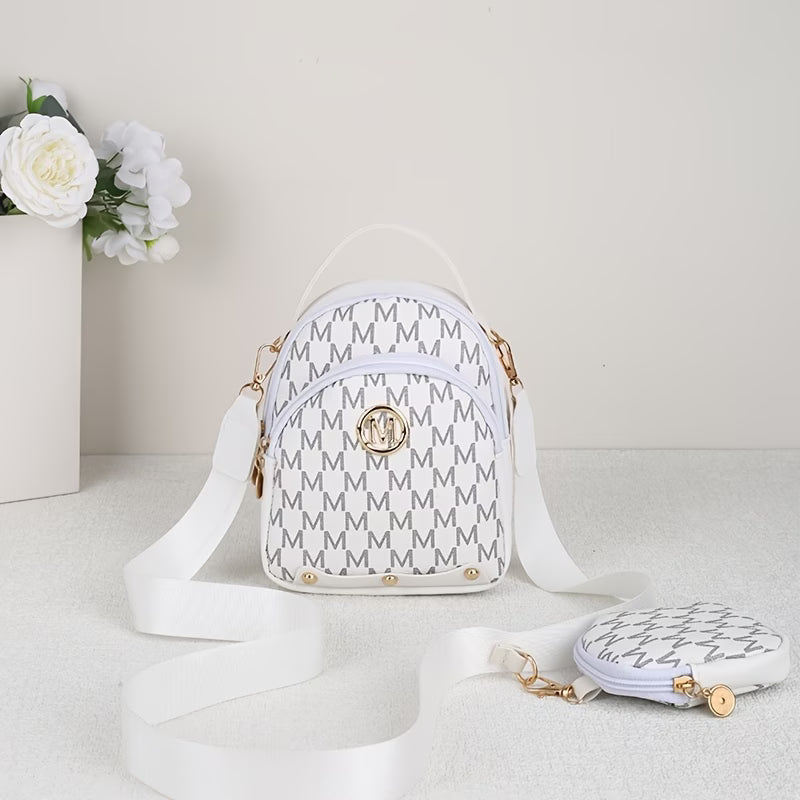 2pcs Set Trendy Crossbody Bag and Coin Purse