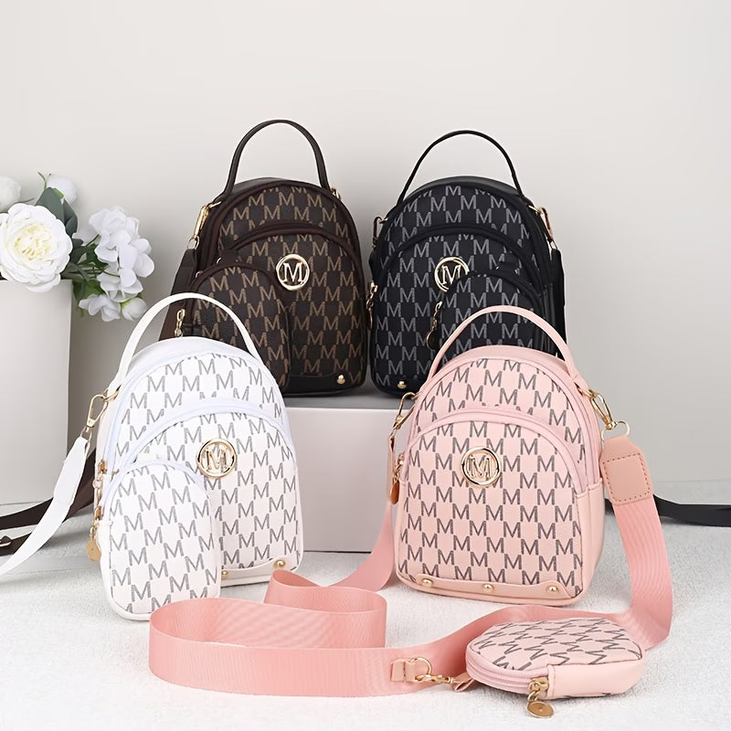 2pcs Set Trendy Crossbody Bag and Coin Purse