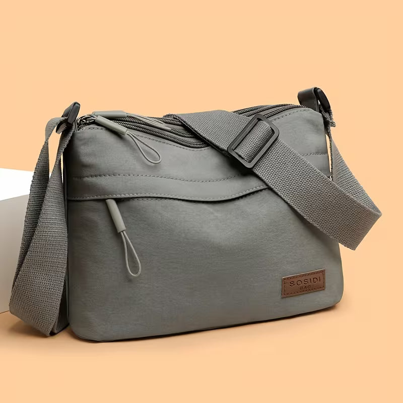 Simple Solid Color Nylon Bag for Women