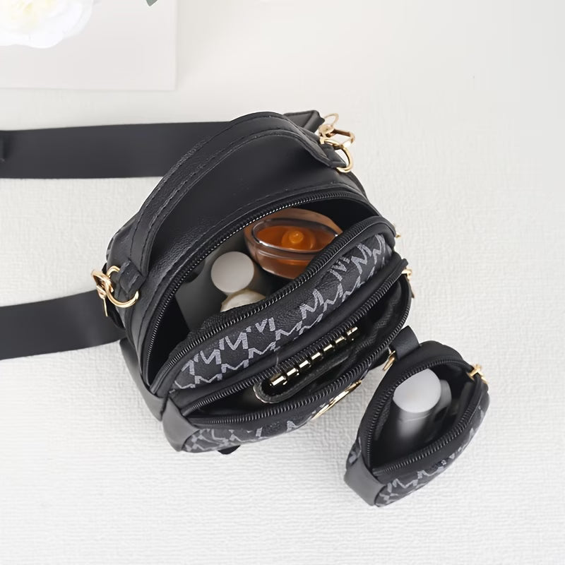 2pcs Set Trendy Crossbody Bag and Coin Purse
