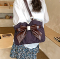 Lace Trim Bow Design Tote Bag