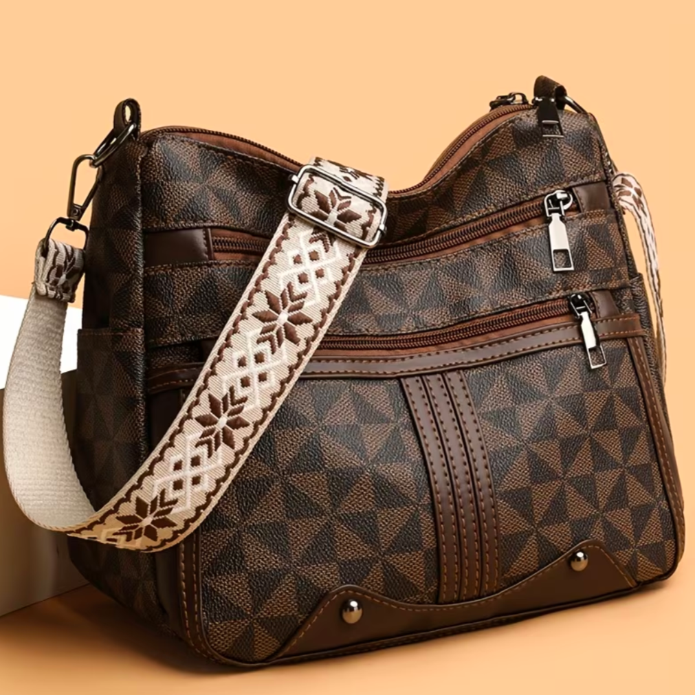 New Stylish Textured Geometric Pattern Womens Shoulder Bag