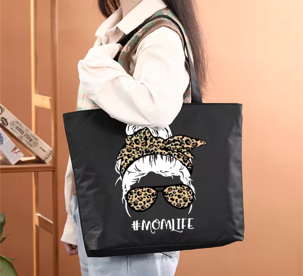 Large Capacity Tote Bag #MomLife