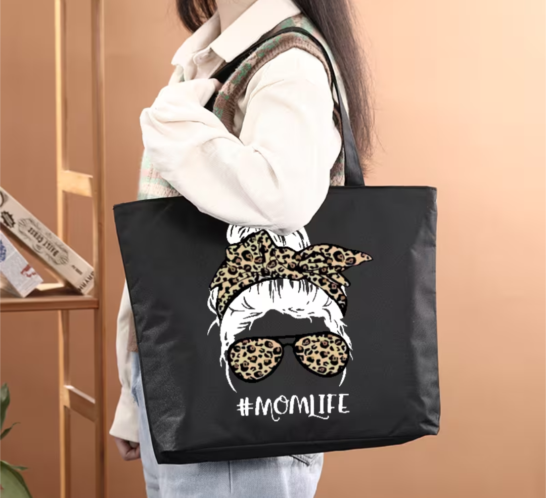 Large Capacity Tote Bag #MomLife