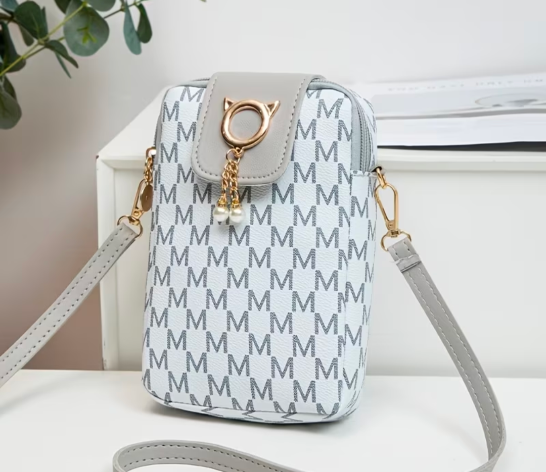 Stylish M Printed Crossbody Bag