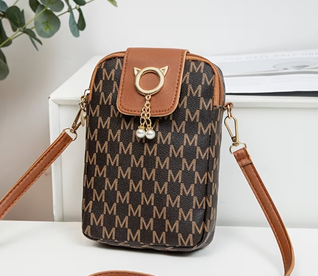 Stylish M Printed Crossbody Bag