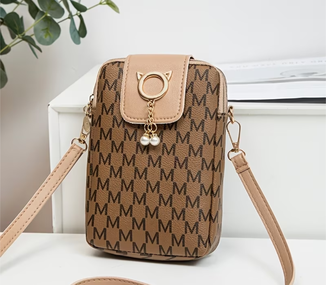 Stylish M Printed Crossbody Bag