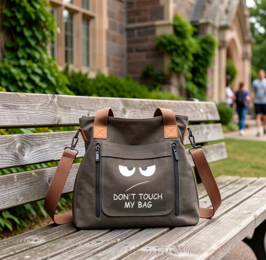 Large Capacity Don't Touch My Bag Tote Bag