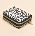 Leopard Print Double Zipped Purse