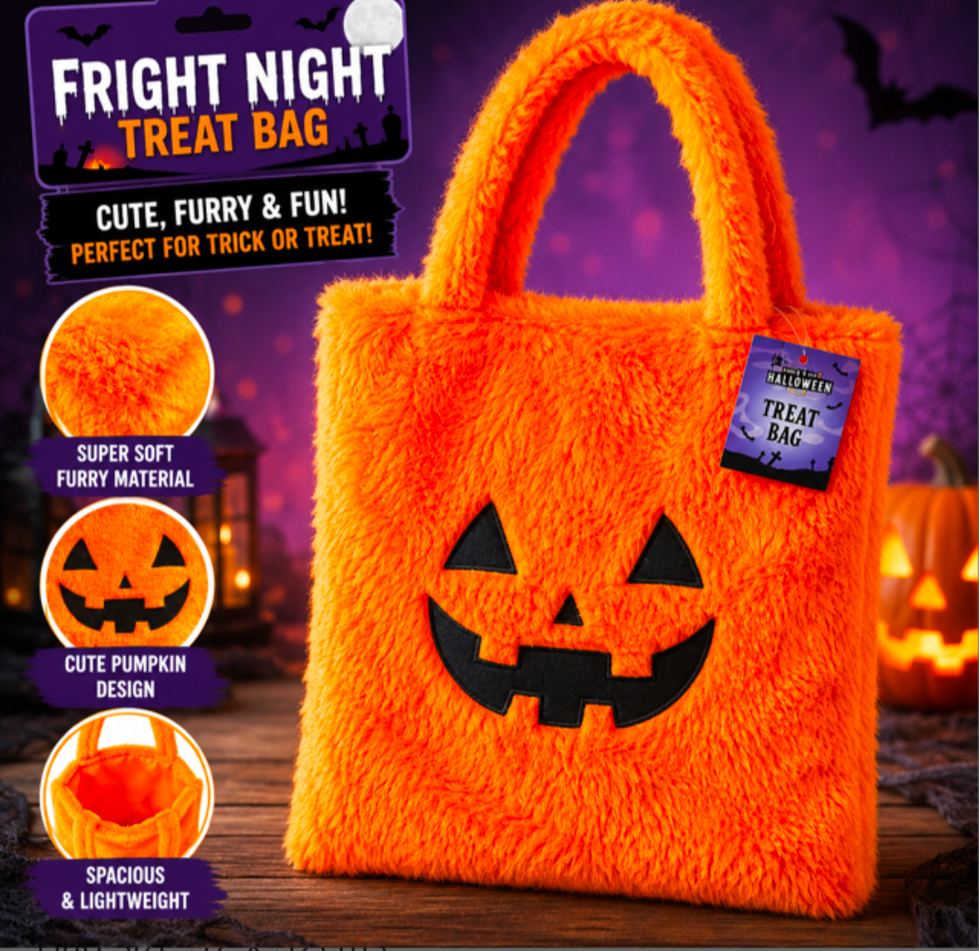 Cute Furry Pumpkin Tote Bag - Orange