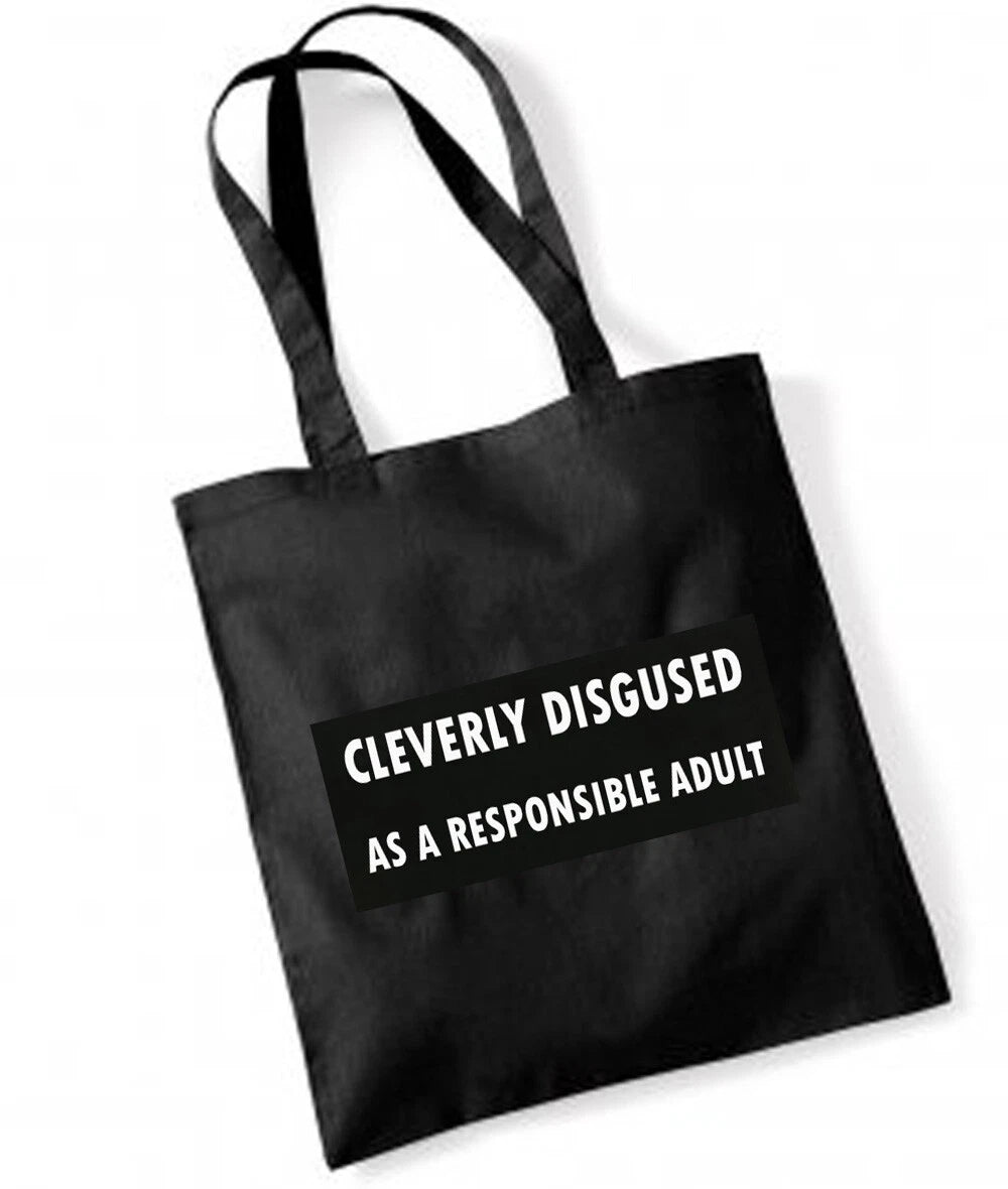CLEVERLY DESIGNED AS A ADULT Cotton Tote Bag